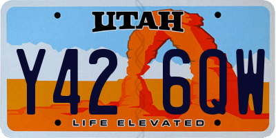 UT license plate Y426QW