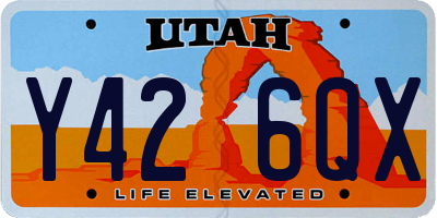UT license plate Y426QX