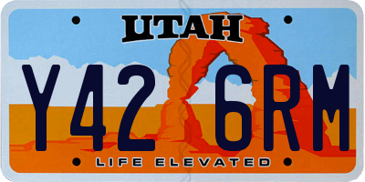 UT license plate Y426RM