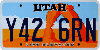 UT license plate Y426RN