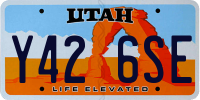 UT license plate Y426SE