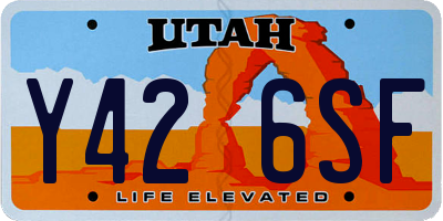 UT license plate Y426SF