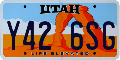 UT license plate Y426SG