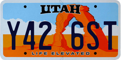 UT license plate Y426ST
