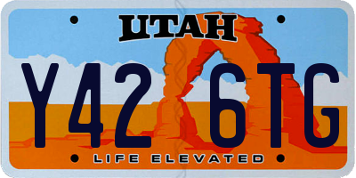 UT license plate Y426TG