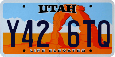 UT license plate Y426TQ