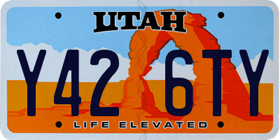 UT license plate Y426TY