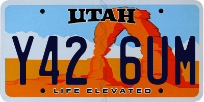 UT license plate Y426UM