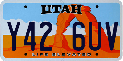UT license plate Y426UV