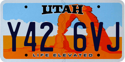 UT license plate Y426VJ
