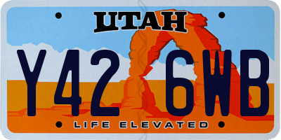 UT license plate Y426WB