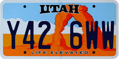 UT license plate Y426WW