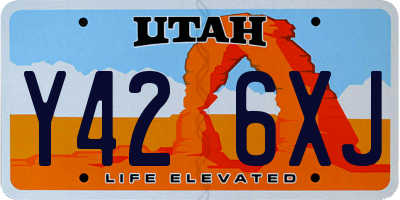 UT license plate Y426XJ