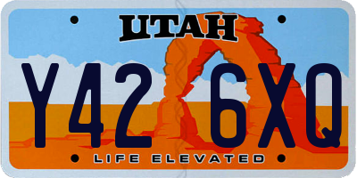 UT license plate Y426XQ