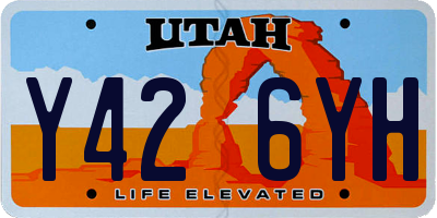 UT license plate Y426YH