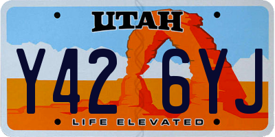 UT license plate Y426YJ