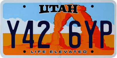 UT license plate Y426YP