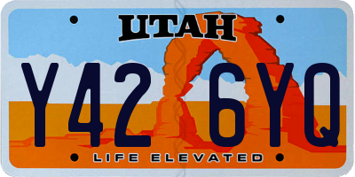 UT license plate Y426YQ