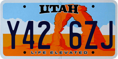 UT license plate Y426ZJ