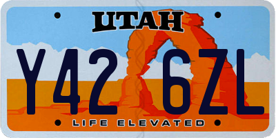 UT license plate Y426ZL