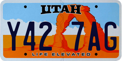 UT license plate Y427AG