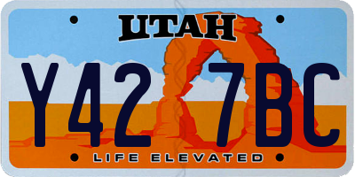 UT license plate Y427BC