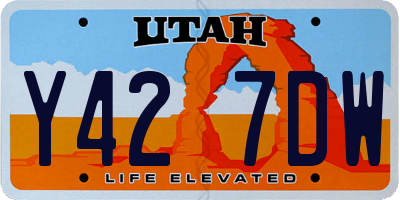 UT license plate Y427DW