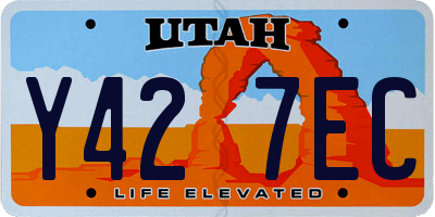 UT license plate Y427EC