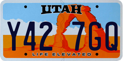 UT license plate Y427GQ