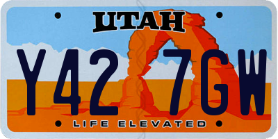 UT license plate Y427GW