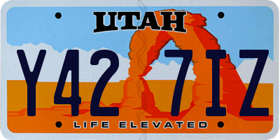 UT license plate Y427IZ