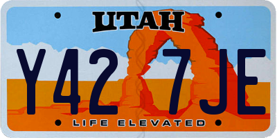 UT license plate Y427JE