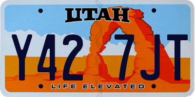 UT license plate Y427JT