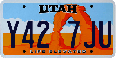 UT license plate Y427JU