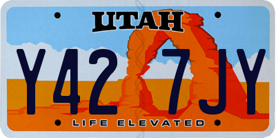 UT license plate Y427JY