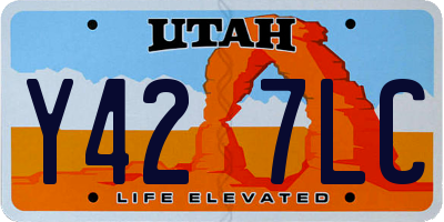 UT license plate Y427LC