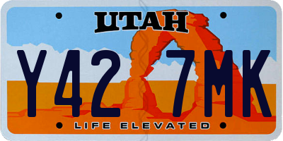 UT license plate Y427MK