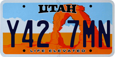 UT license plate Y427MN