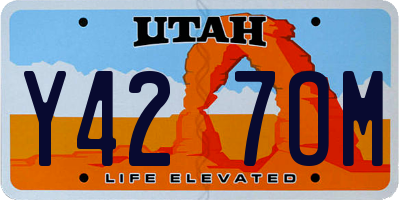 UT license plate Y427OM