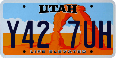UT license plate Y427UH