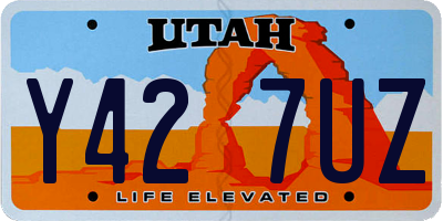 UT license plate Y427UZ