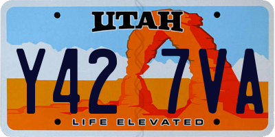 UT license plate Y427VA