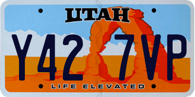 UT license plate Y427VP