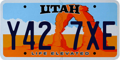 UT license plate Y427XE