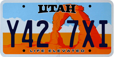 UT license plate Y427XI