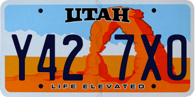 UT license plate Y427XO