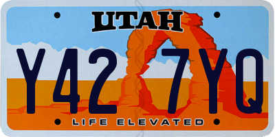 UT license plate Y427YQ