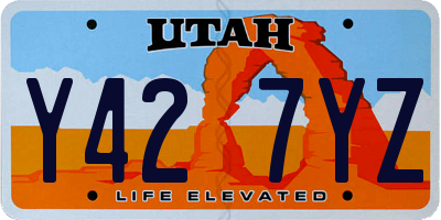 UT license plate Y427YZ