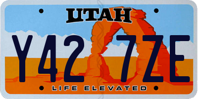 UT license plate Y427ZE