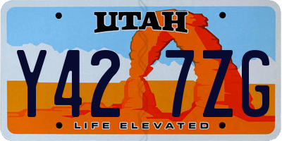 UT license plate Y427ZG
